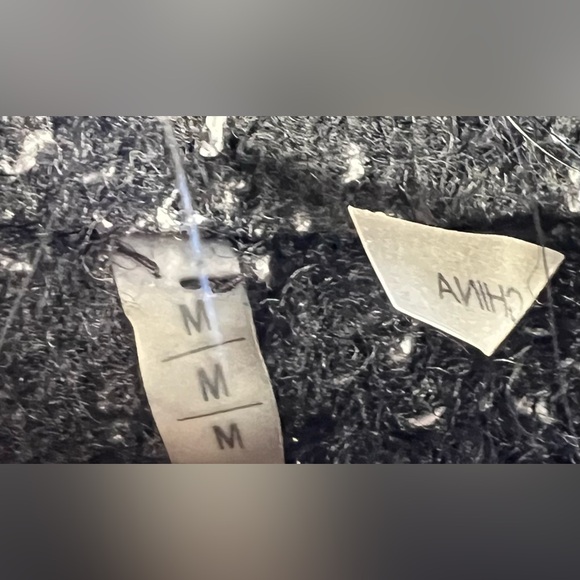 Elie Tahari Fur Trimmed Black and White Tweed Wool Coat, Size Medium - Picture 10 of 12